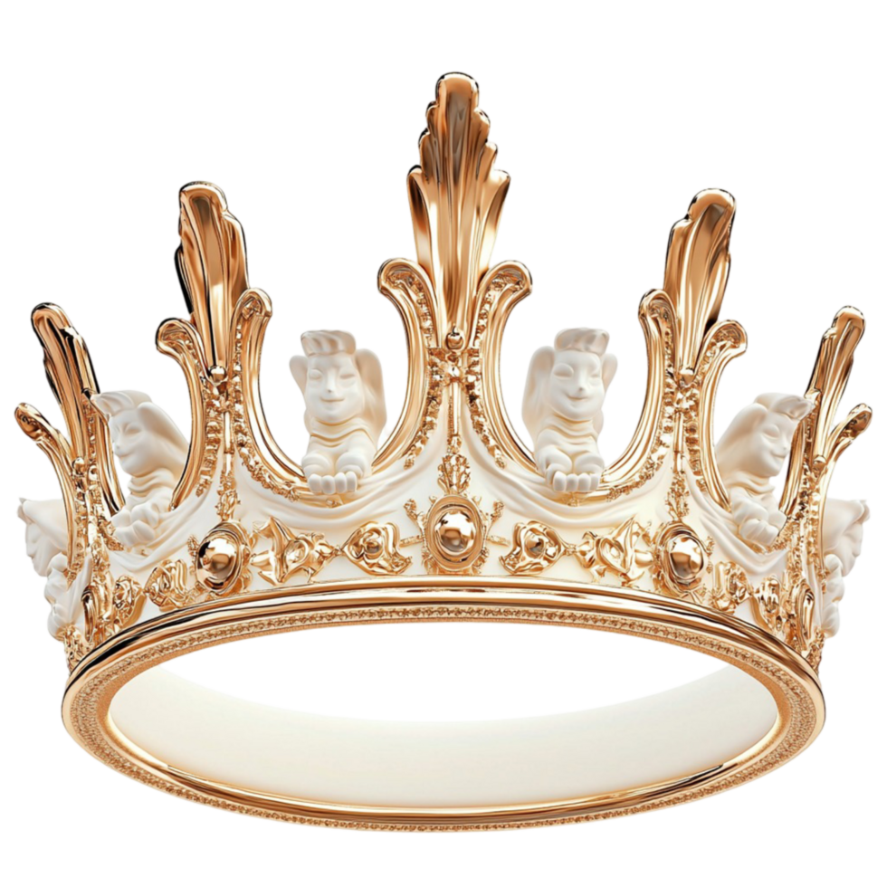 Gold Crown Pearl Accents Elegant Decorative Piece Regal Symbol Luxurious Design Statement Accent Timeless Beauty Delicate Craftsmanship Essential Beauty png