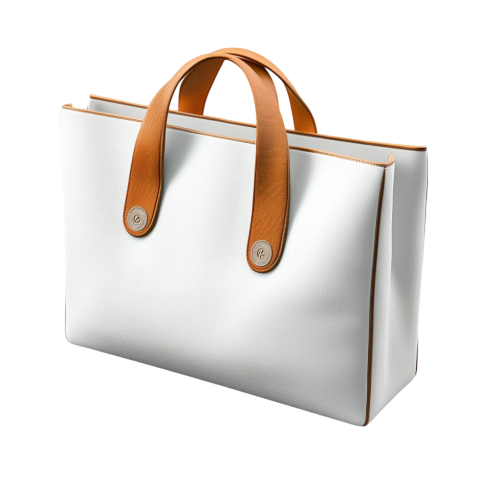 White Leather Handbag Gold Clasp and Sleek Design as a Modern Fashion Statement, Offering a Luxurious Accessory for Elegant Outfits and Sophisticated Personal Style png