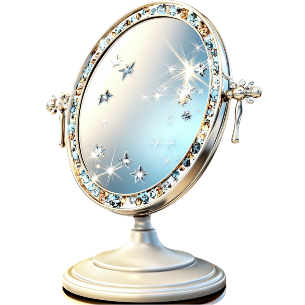 Blue Framed Mirror Heart Accents Elegant Decorative Piece Romantic Symbol Vintage Style Timeless Charm Statement Accent Delicate Craftsmanship Beauty Essential png
