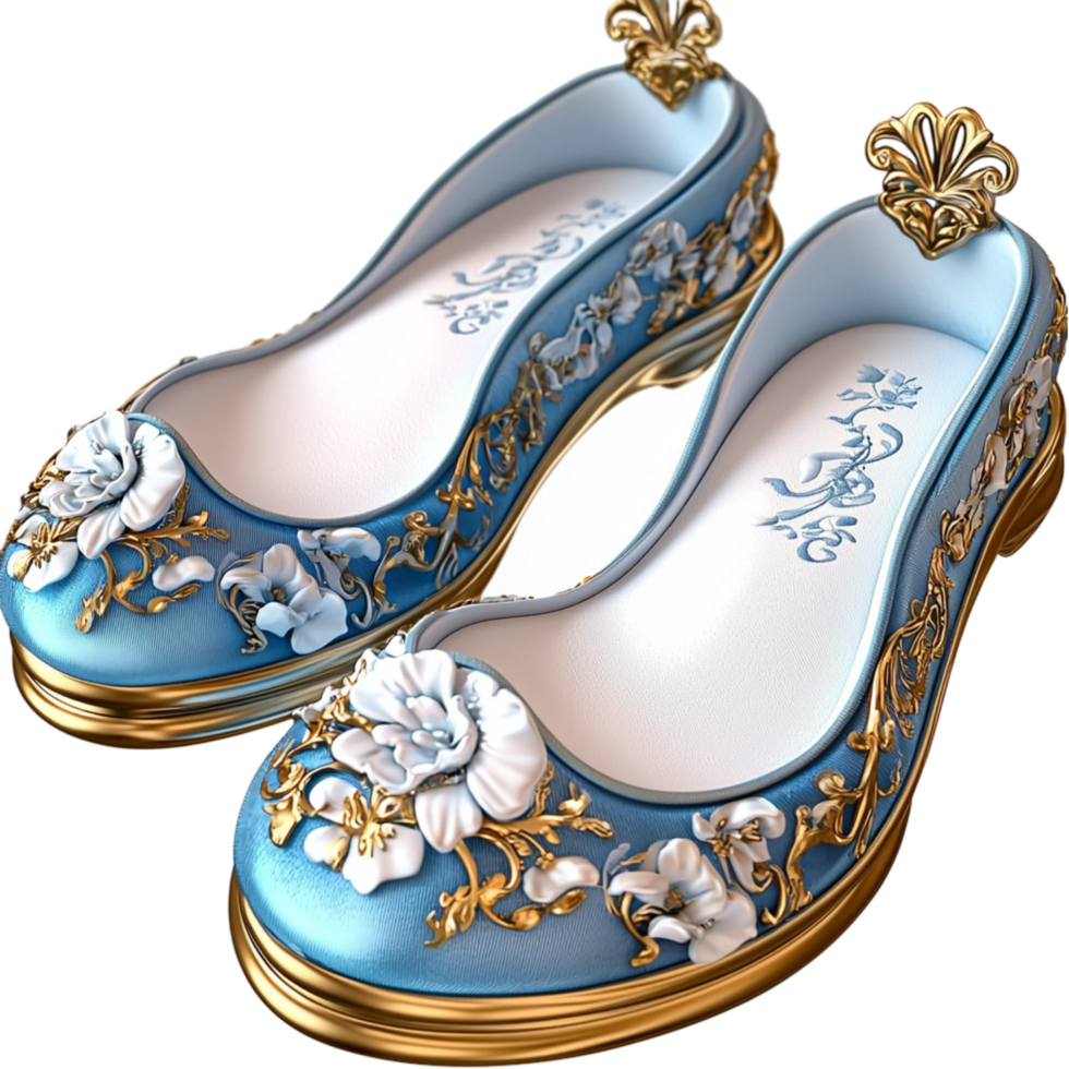 Blue Slippers Floral Design Elegant Footwear Comfortable Fashion Statement Home Essential Relaxing Accessory Timeless Charm Beauty Piece png