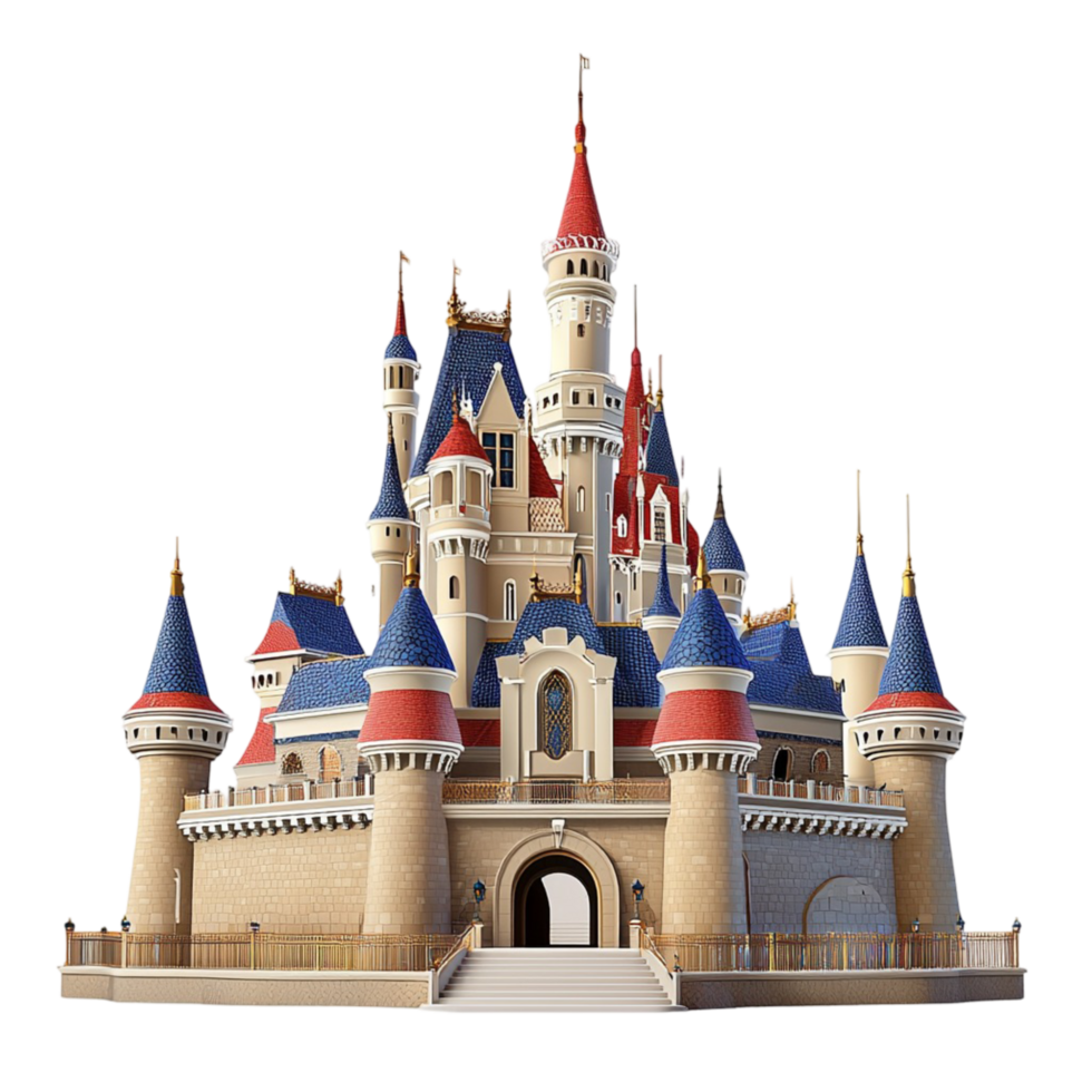 Blue Castle Model Elegant Decorative Piece Fairy Tale Symbol Statement Accent Timeless Beauty Delicate Craftsmanship Essential Beauty Charm Craftsmanship png
