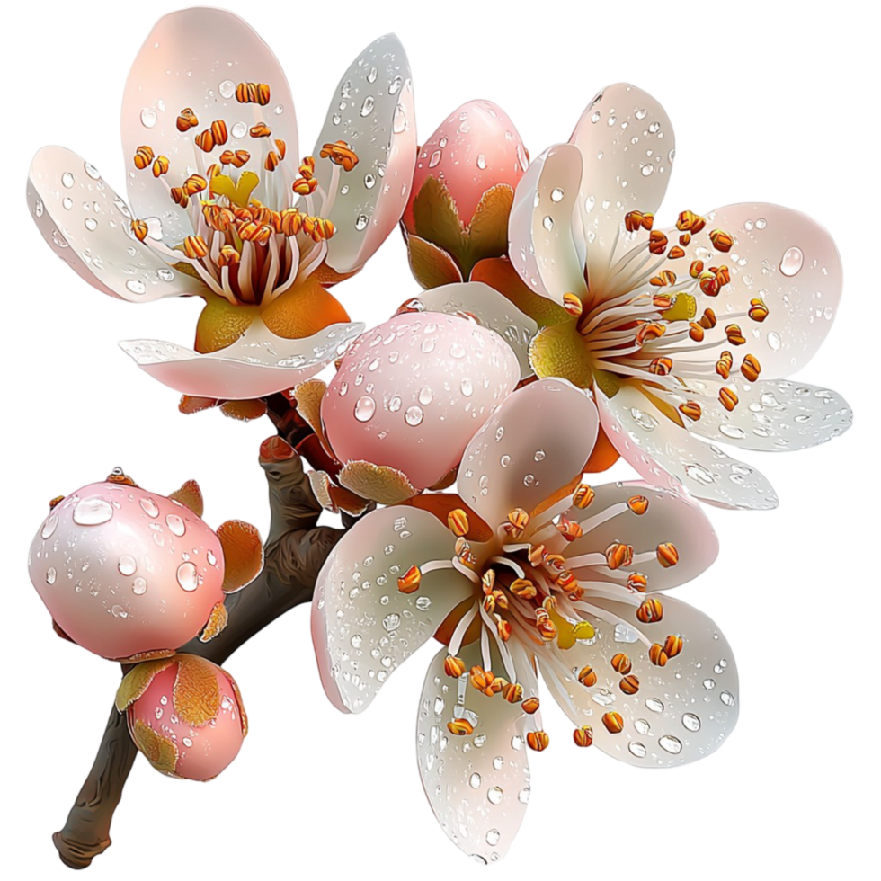 Pink Cherry Blossoms Nature Beauty Decorative Accent Romantic Symbol Elegant Design Statement Piece Timeless Charm Delicate Craftsmanship Essential Beauty png