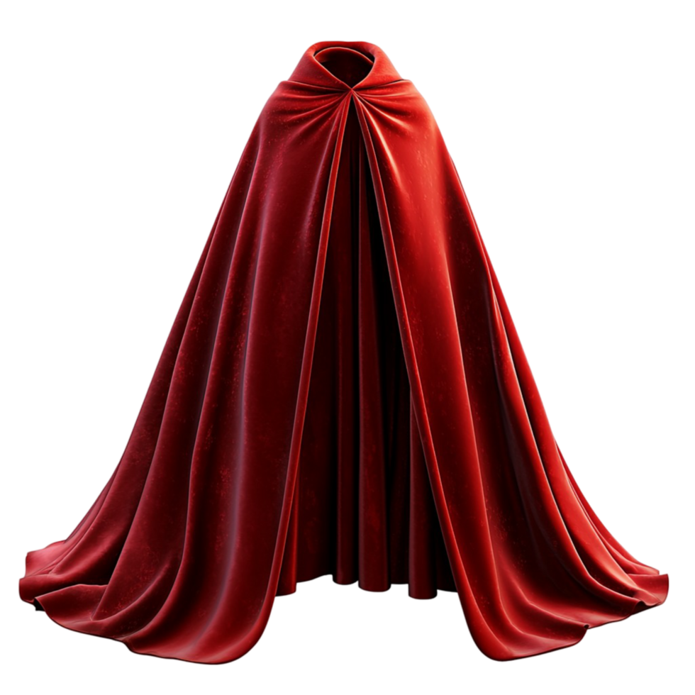 Red Cape Elegant Fashion Accessory Luxurious Texture Timeless Style Wardrobe Essential Statement Piece Dramatic Design Sophisticated Charm Beauty Essential png