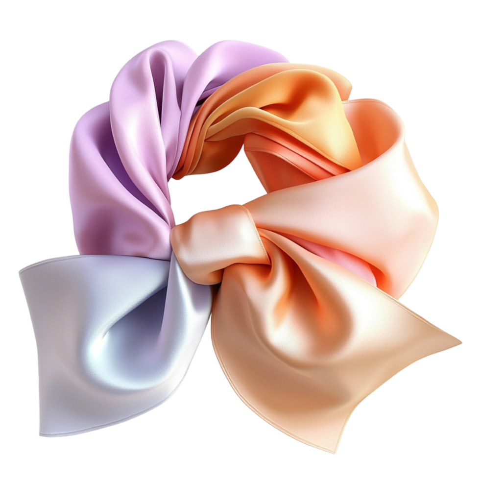 Pink Orange Silk Scarf Elegant Fashion Accessory Luxurious Texture Timeless Style Versatile Wardrobe Statement Piece Romantic Charm Delicate Beauty Essential png