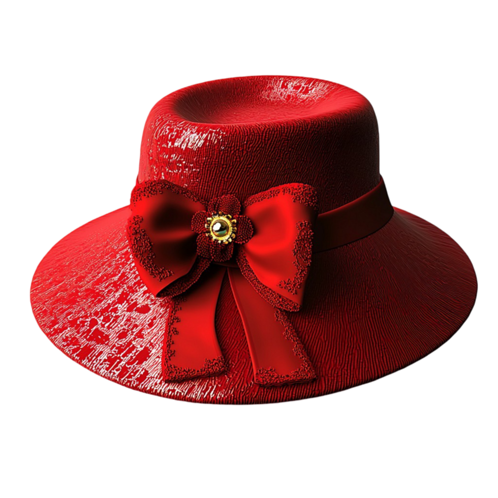 Red Hat Gold Pin Elegant Fashion Accessory Statement Piece Timeless Style Wardrobe Essential Classic Design Sophisticated Charm Beauty Essential Craftsmanship png