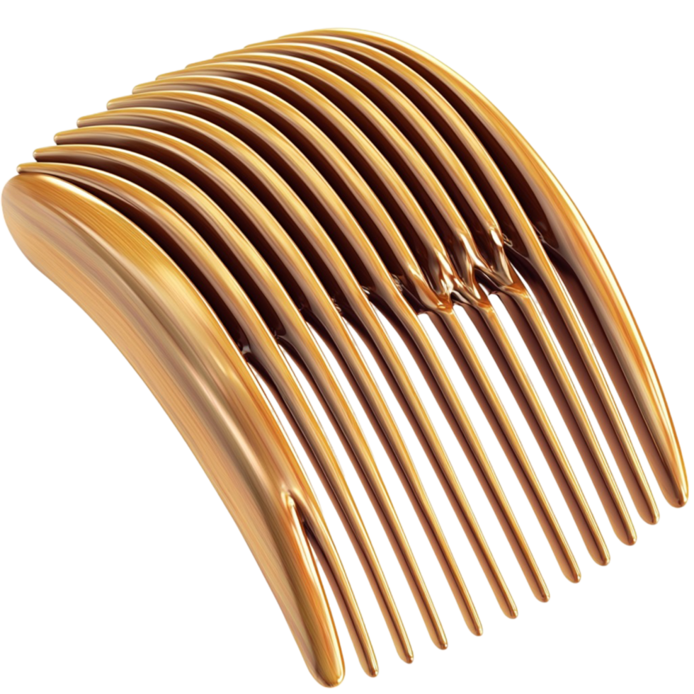 Wooden Hair Comb Intricate Design and Natural Texture, A Vintage Grooming Tool Crafted Precision, Ideal as an Elegant Accessory for Personal Care and Timeless Beauty, png