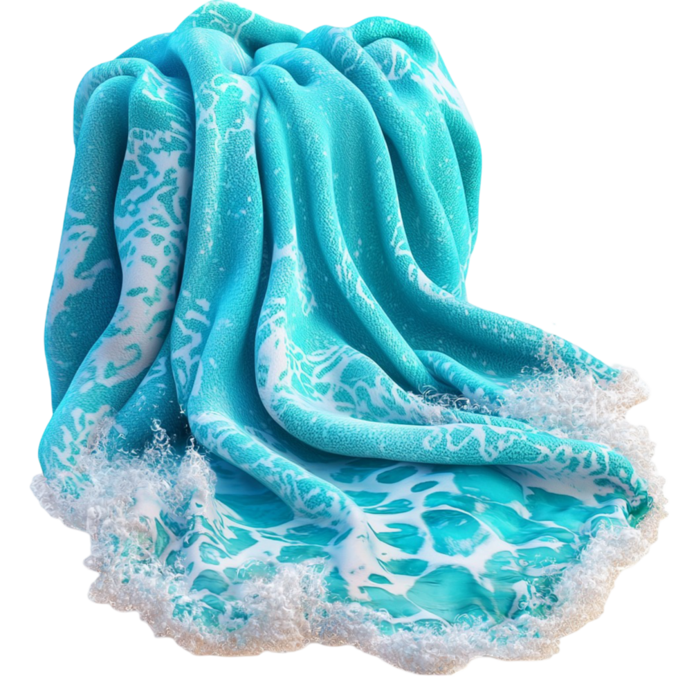 Blue Silk Scarf Draped Fabric and Vibrant Hue, An Elegant Accessory for Adding a Luxurious Fashion Statement to Any Outfit, Perfect for Elevating Your Look Rich Color and Soft Texture, png