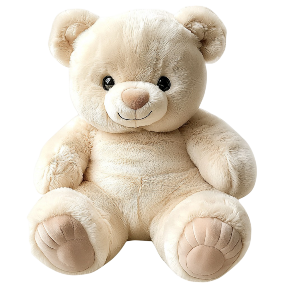 Beige Teddy Bear Plush Texture and Soft Lovable Design, A Whimsical Charm Essential Bringing Comfort and Joy to Childrens Spaces, Gift Occasions, or Cozy Home Decor Displays png