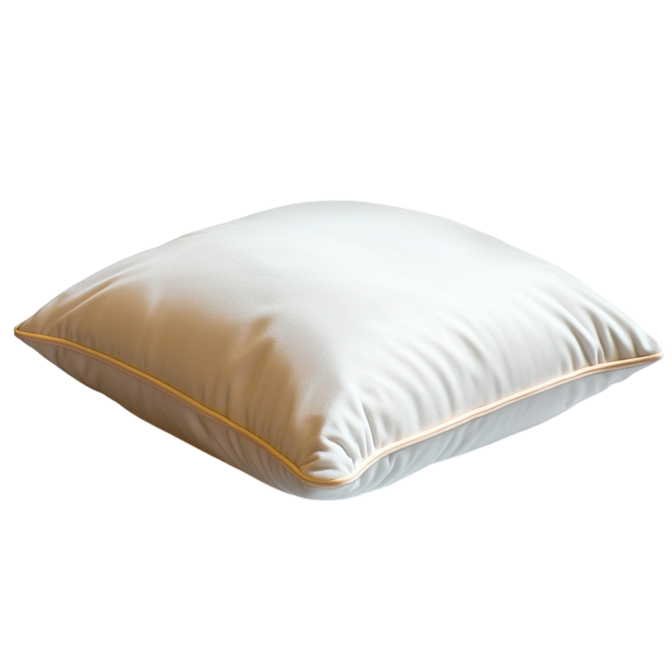 Fluffy White Pillow Showcasing Soft Texture Comfortable Design Inviting Restful Sleep png