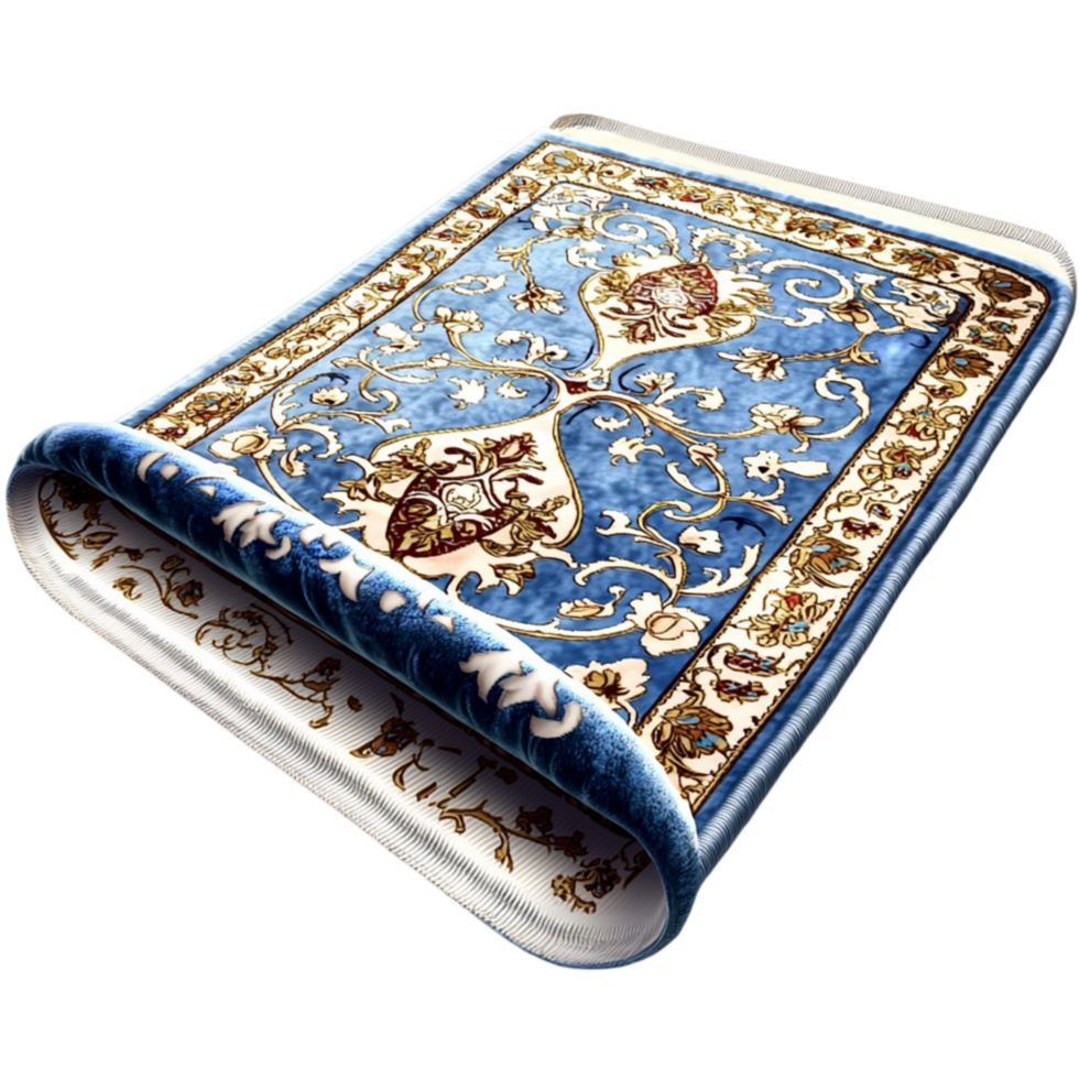 Blue Leather Book Gold Patterns and Intricate Design Displaying Vintage Charm and Luxurious Appeal as an Essential Piece for a Classic and Sophisticated Library png
