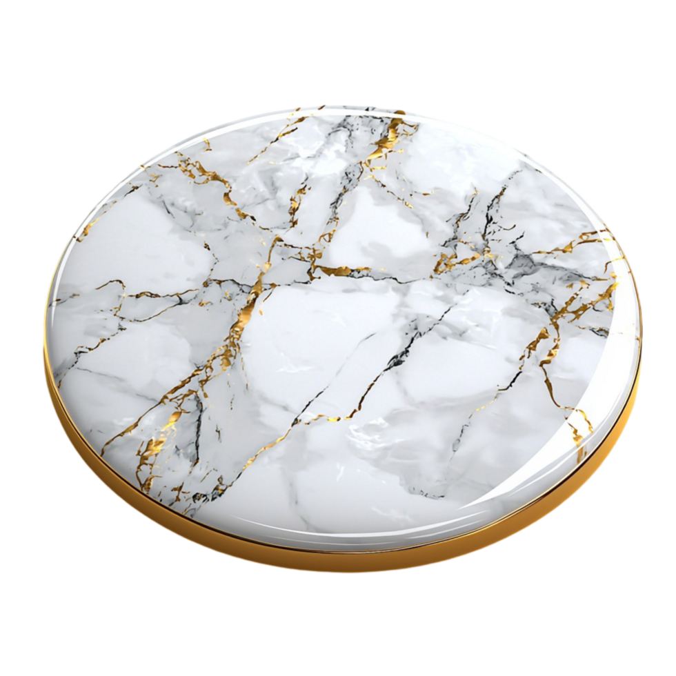 White Marble Disc Swirling Patterns and Elegant Design for Luxurious Decor Use Offering Vintage Table Element Appeal andistic Presentation Sophisticated Style for Modern and Classic Interiors png