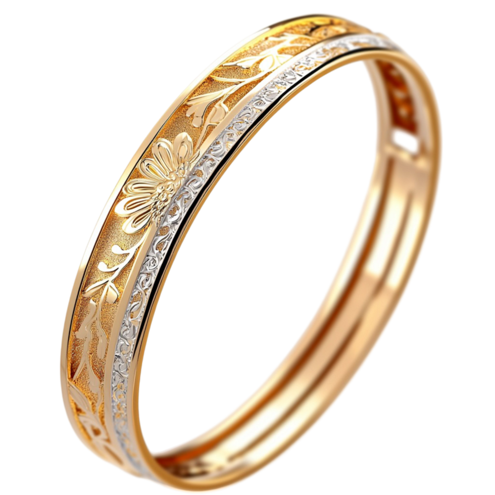 Gold Bracelet Intricate Design Elegant Style Luxurious Jewelry Vintage Charm Essential Piece png