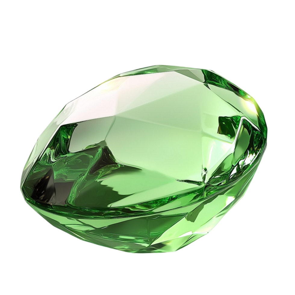 Green Emerald Orb Sparkling Gems Elegant Design Magical Glow Whimsical Decorative Element png