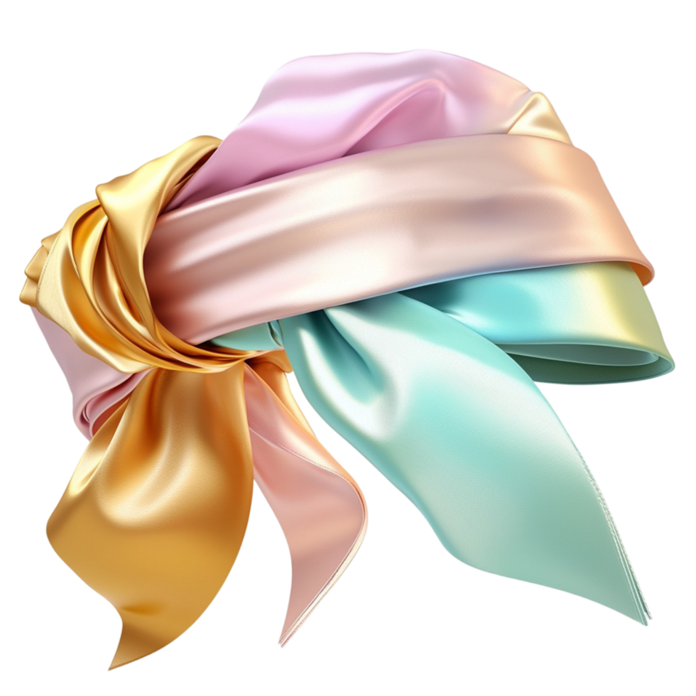 Pastel Ribbon Bow Soft Texture Elegant Design Luxurious Accessory Whimsical Decorative Element png