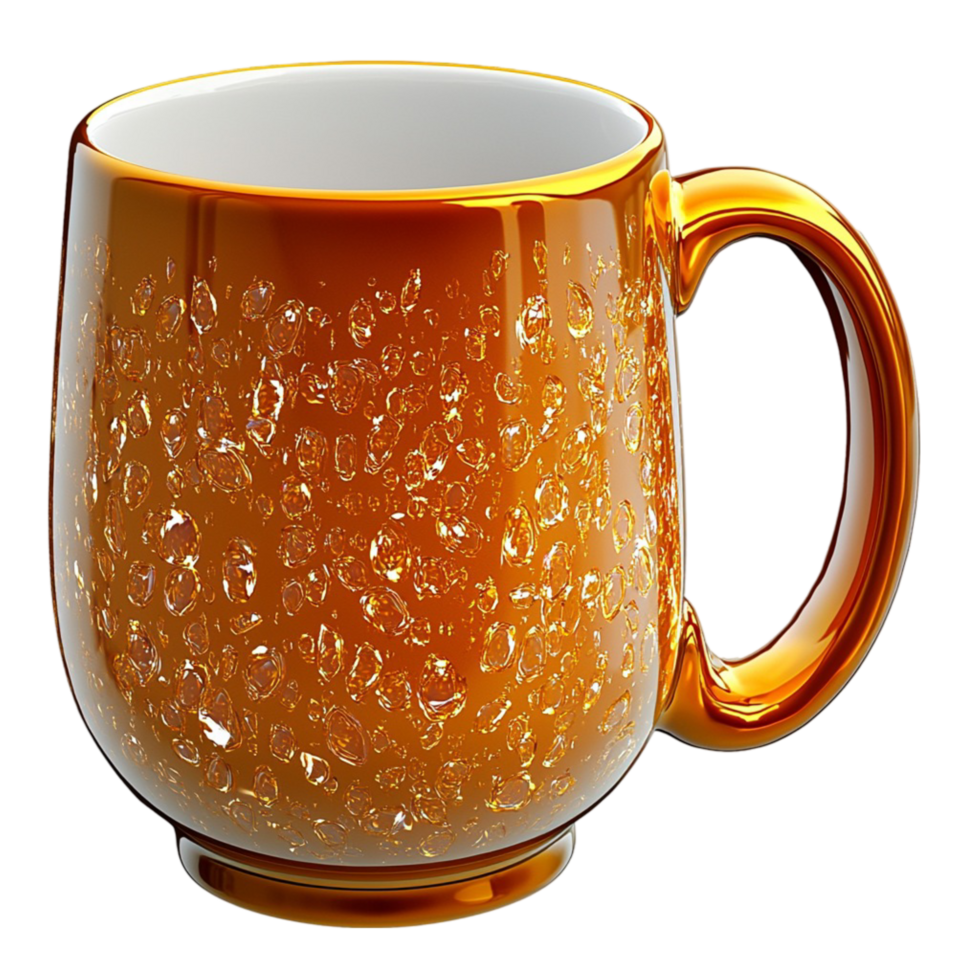 Brown Ceramic Mug Smooth Texture Rustic Design Cozy Drinkware Vintage Style Essential Tableware Warmth and Charm png