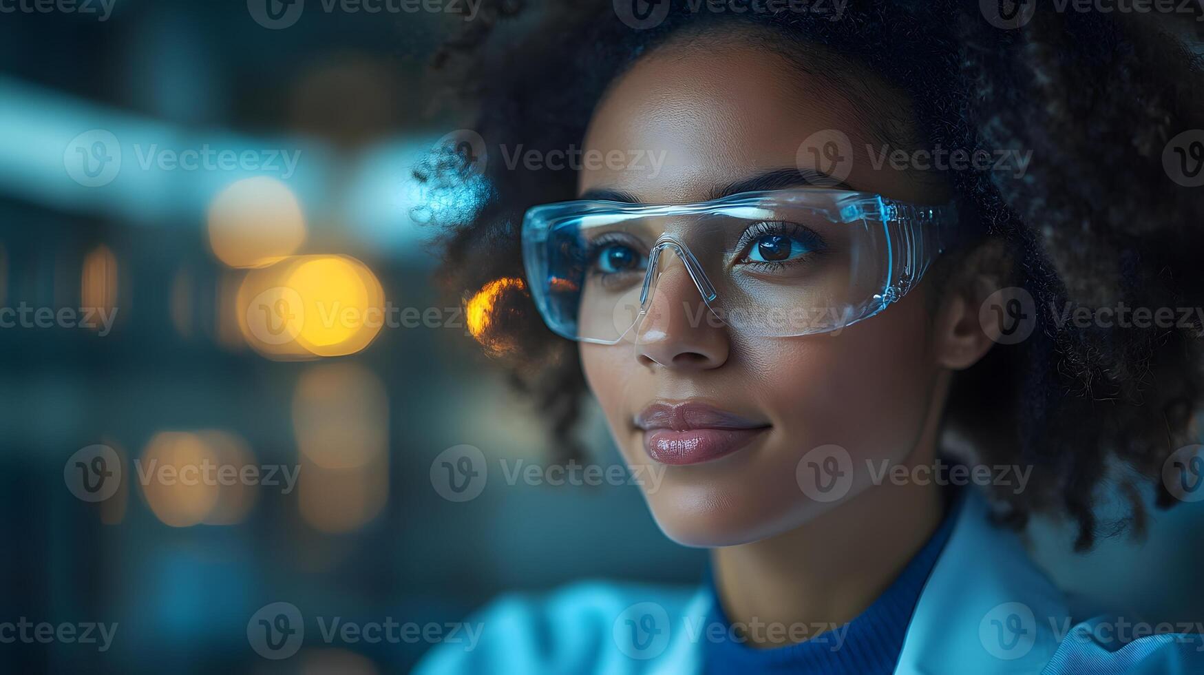 A group of scientists collaborating with AI-driven research assistants photo