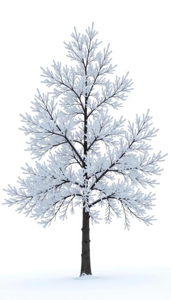 A tree with snow on it is shown in this image photo