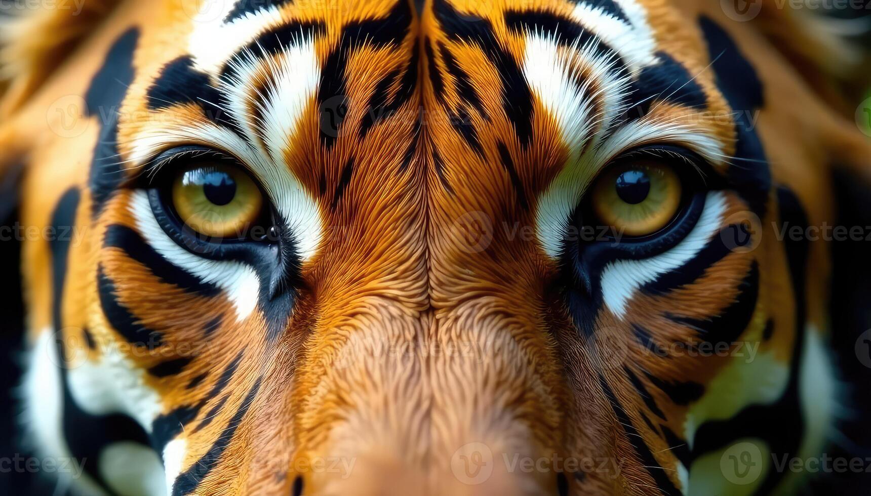 A close up of a tiger's face photo