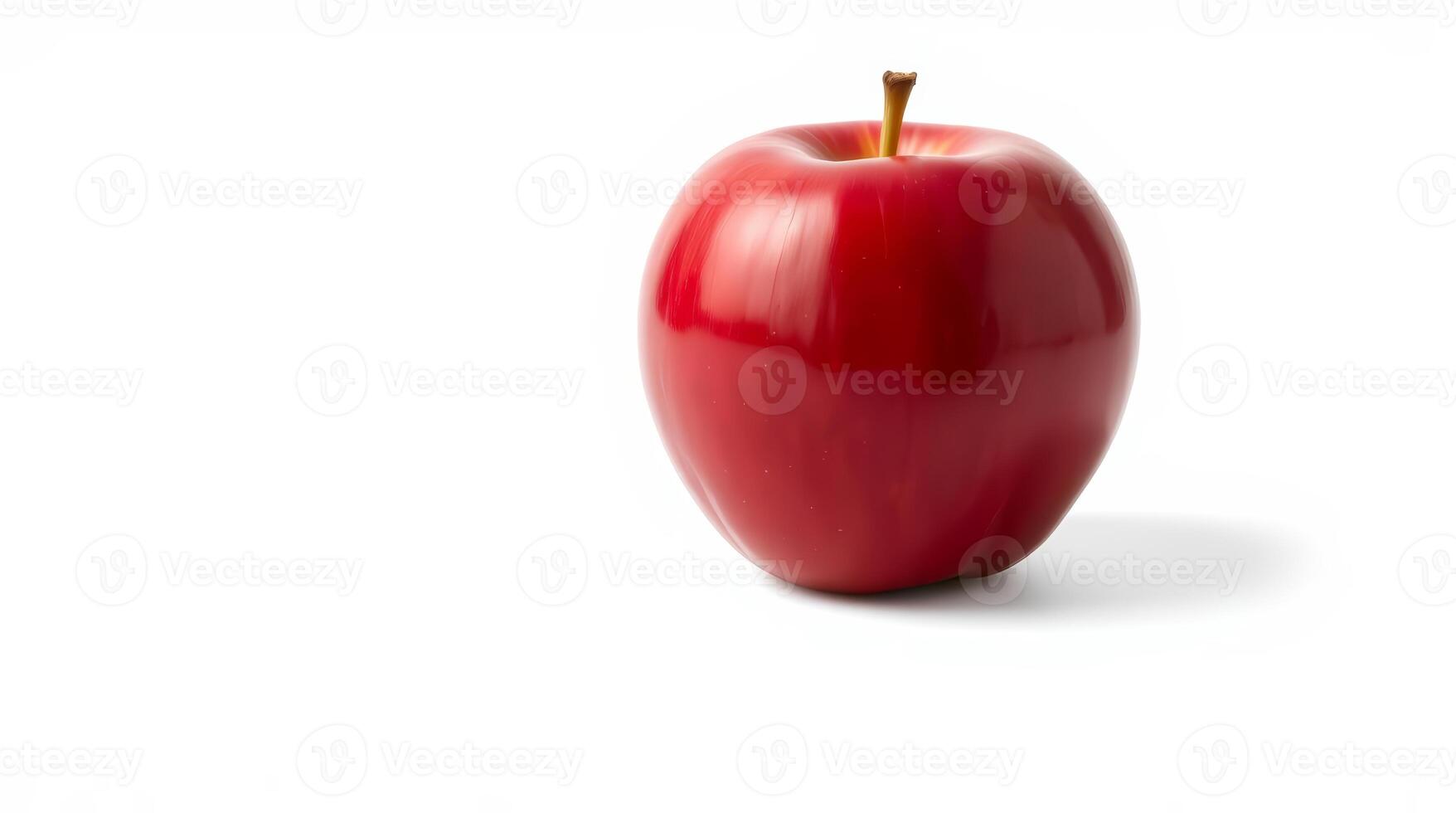 a red apple is shown on a photo