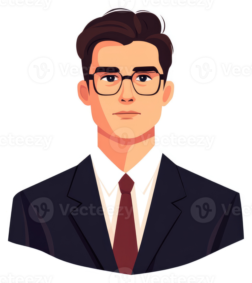 A professional man in a suit and glasses. png