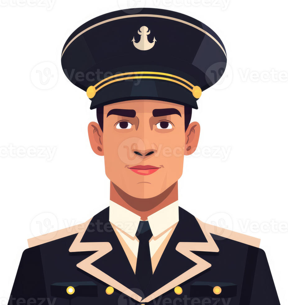 A portrait of a naval officer in formal uniform. png
