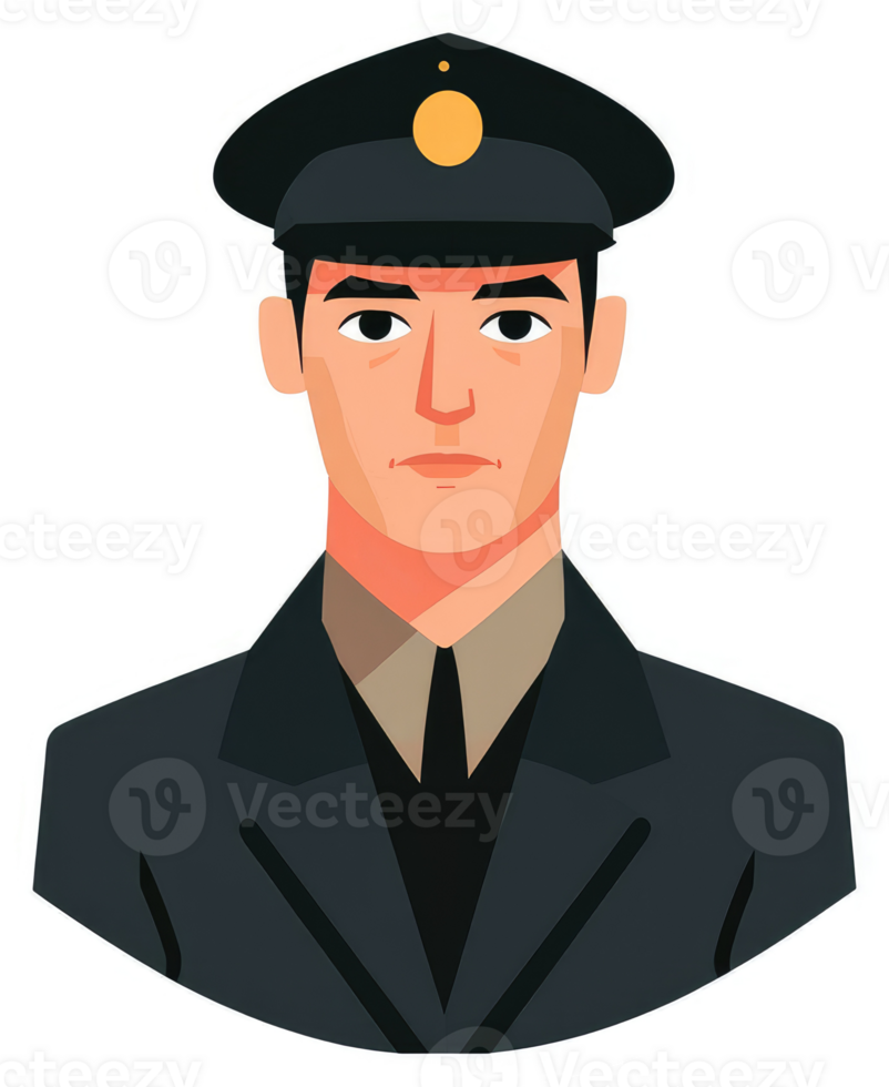A military officer in a formal uniform. png