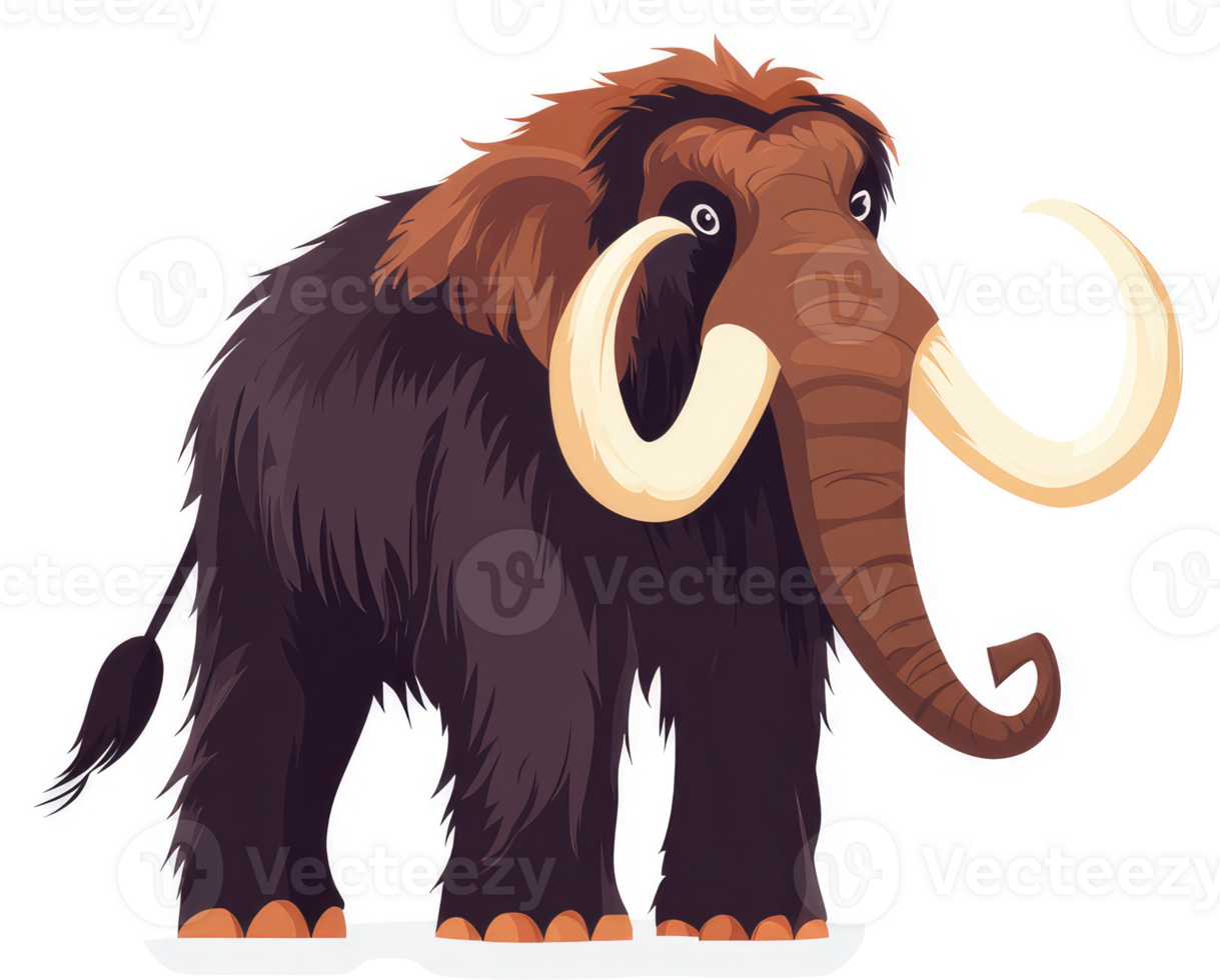 A woolly mammoth, a prehistoric elephant-like creature. png