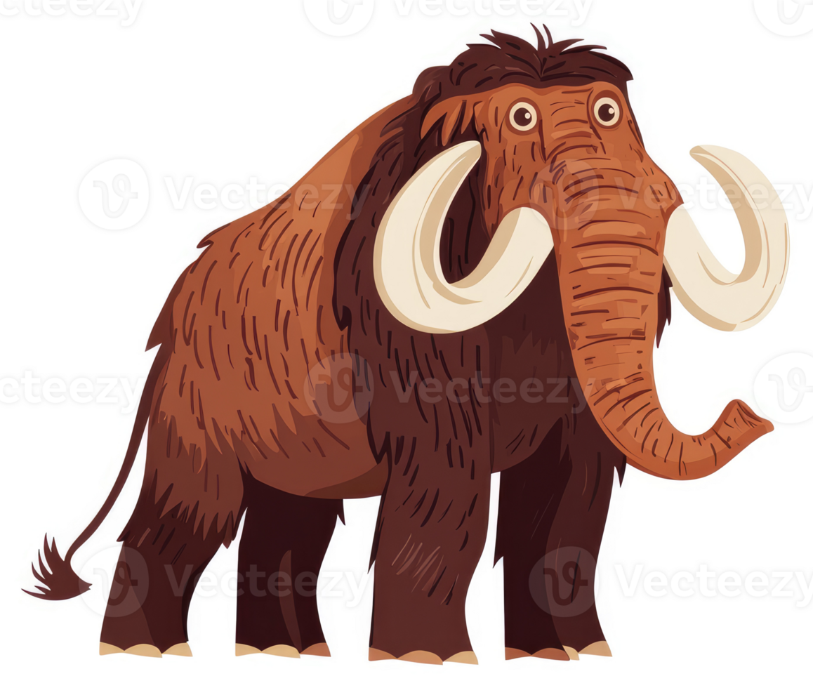 A woolly mammoth, a prehistoric creature of the ice age. png