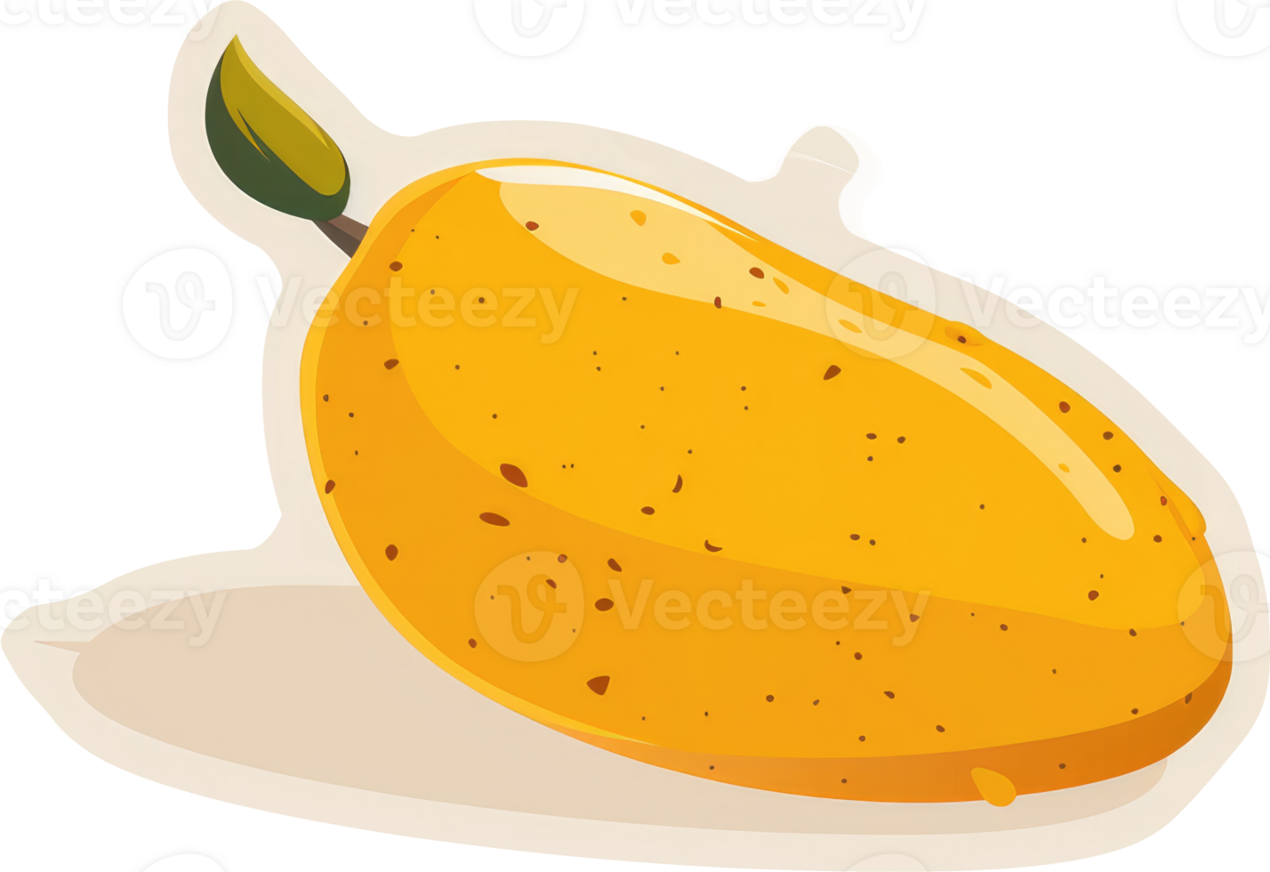 A vibrant illustration of a ripe mango. png