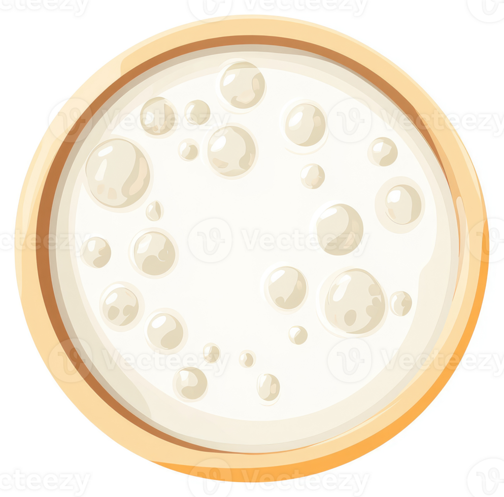 A round bowl filled with a frothy, bubbly liquid. png