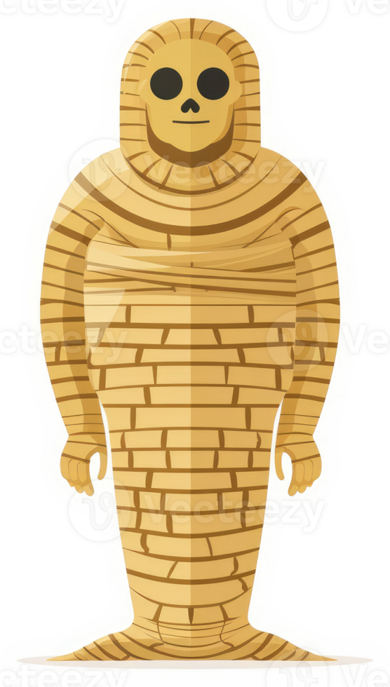 A stylized illustration of an ancient egyptian mummy. png