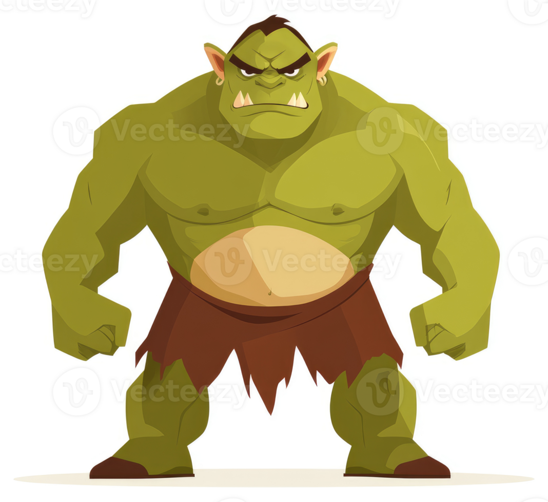 A fierce and formidable ogre with a powerful build. png