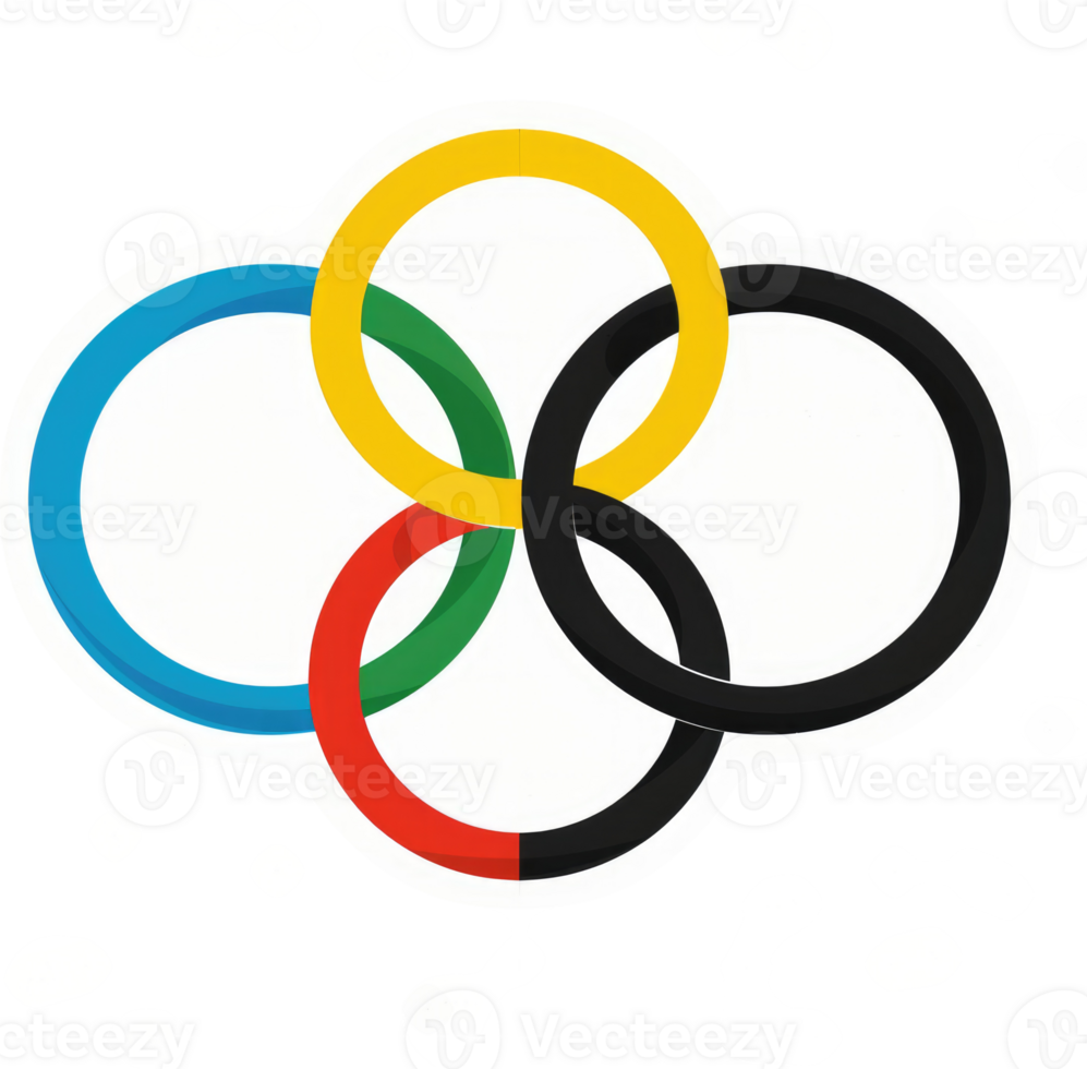 The interconnected olympic rings symbolizing global unity in sport. png