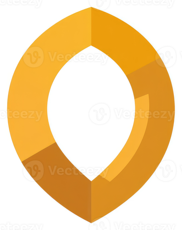A stylized, segmented, golden, circular graphic design. png