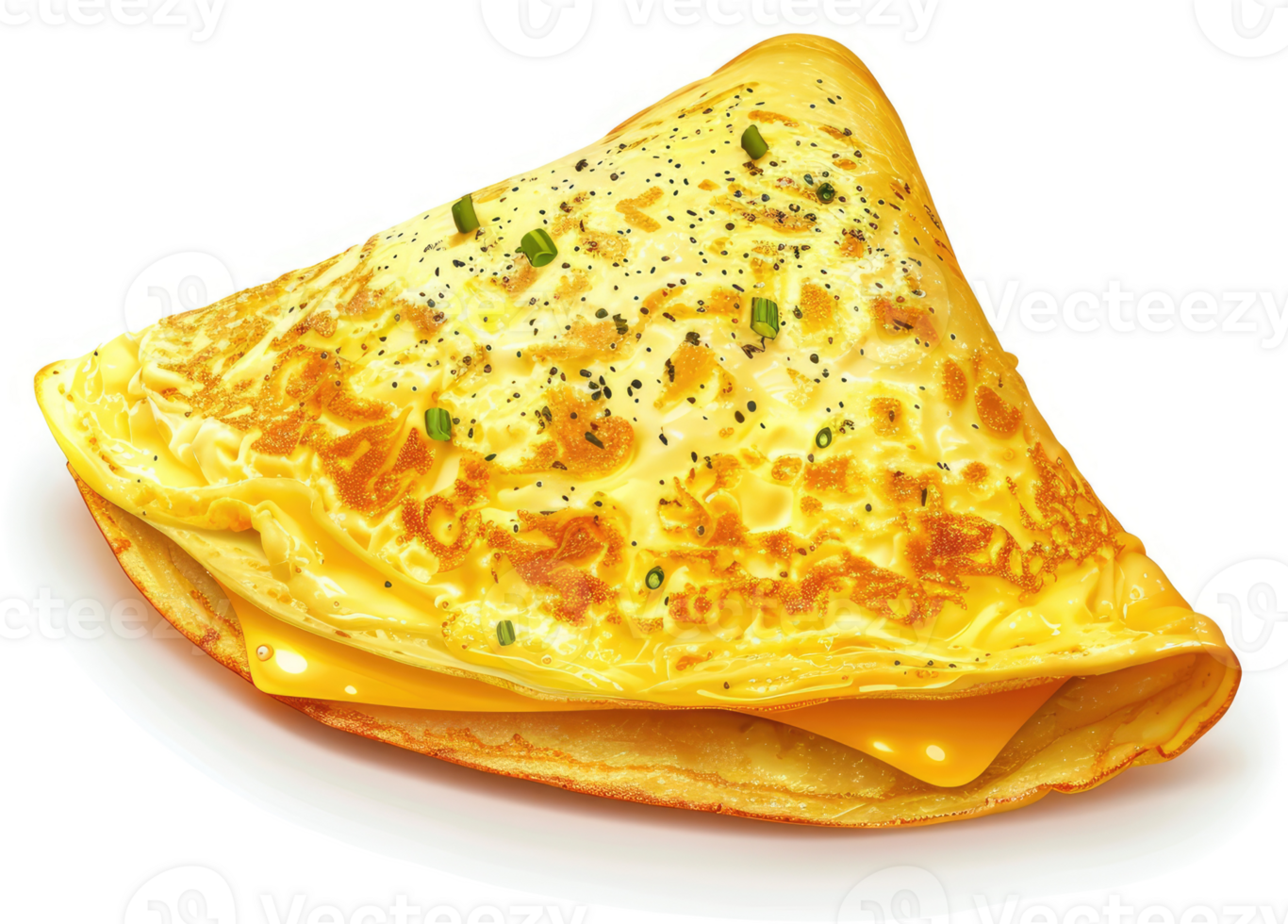 A golden, savory, cheese-filled omelet crepe. png
