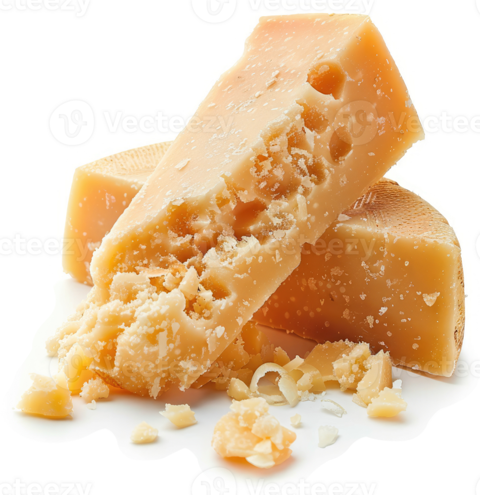 Aged slices of hard cheese, perfect for snacking. png