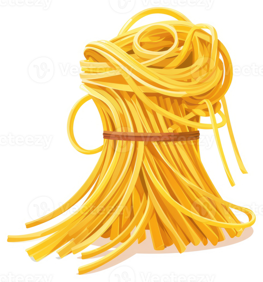 A depiction of a bundle of yellow pasta. png