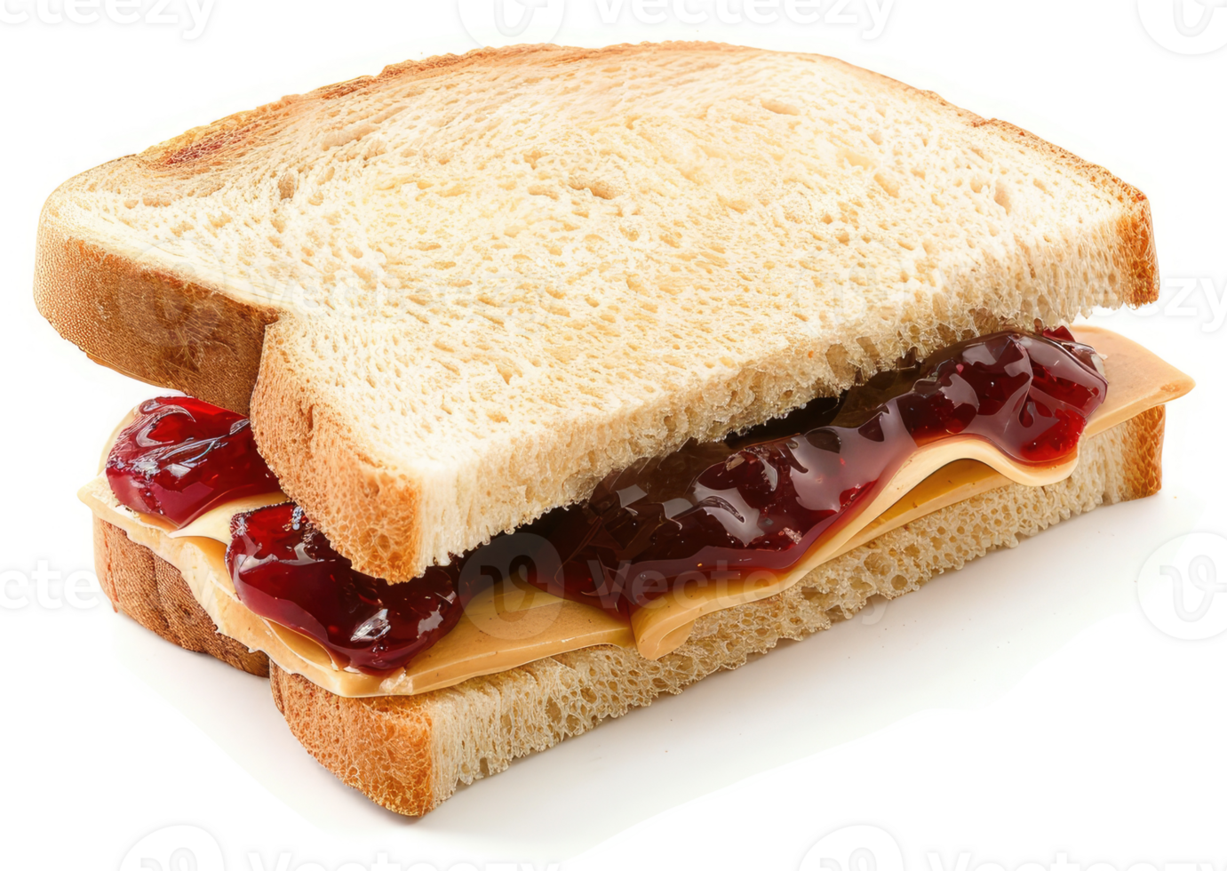 A classic peanut butter and jelly sandwich with cheese. png