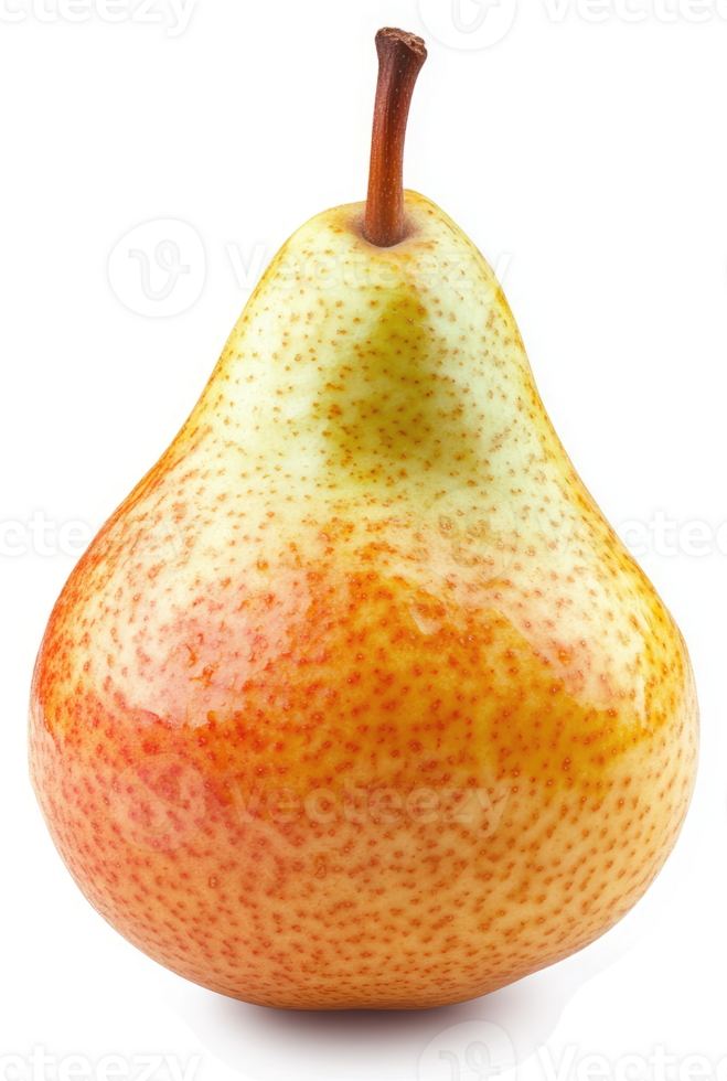 A vibrant pear, showcasing its smooth skin texture. png