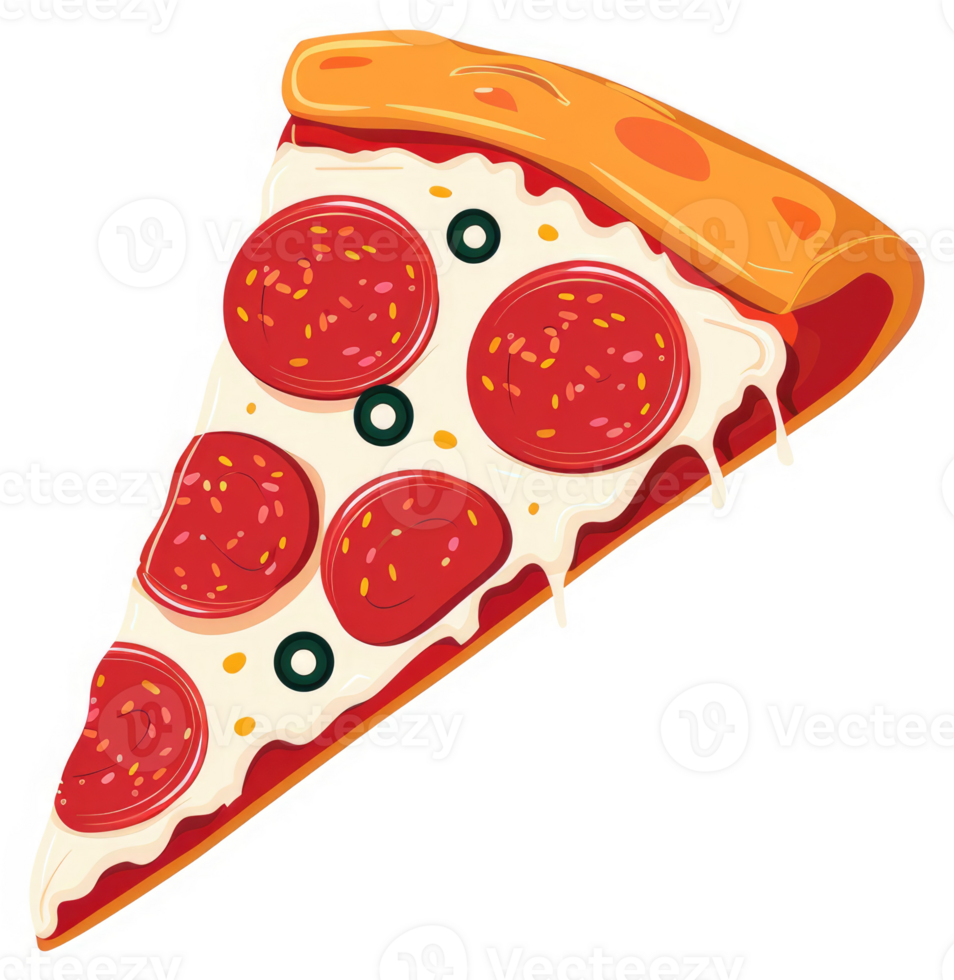 A delectable slice of pepperoni pizza with melted cheese. png