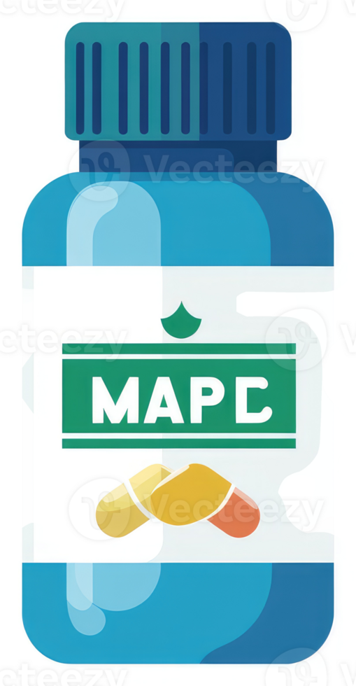 A depiction of a bottle of MAPC pills. png