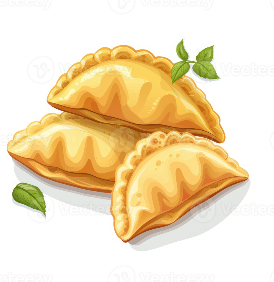 Golden pastries, stacked, ready to be enjoyed. png
