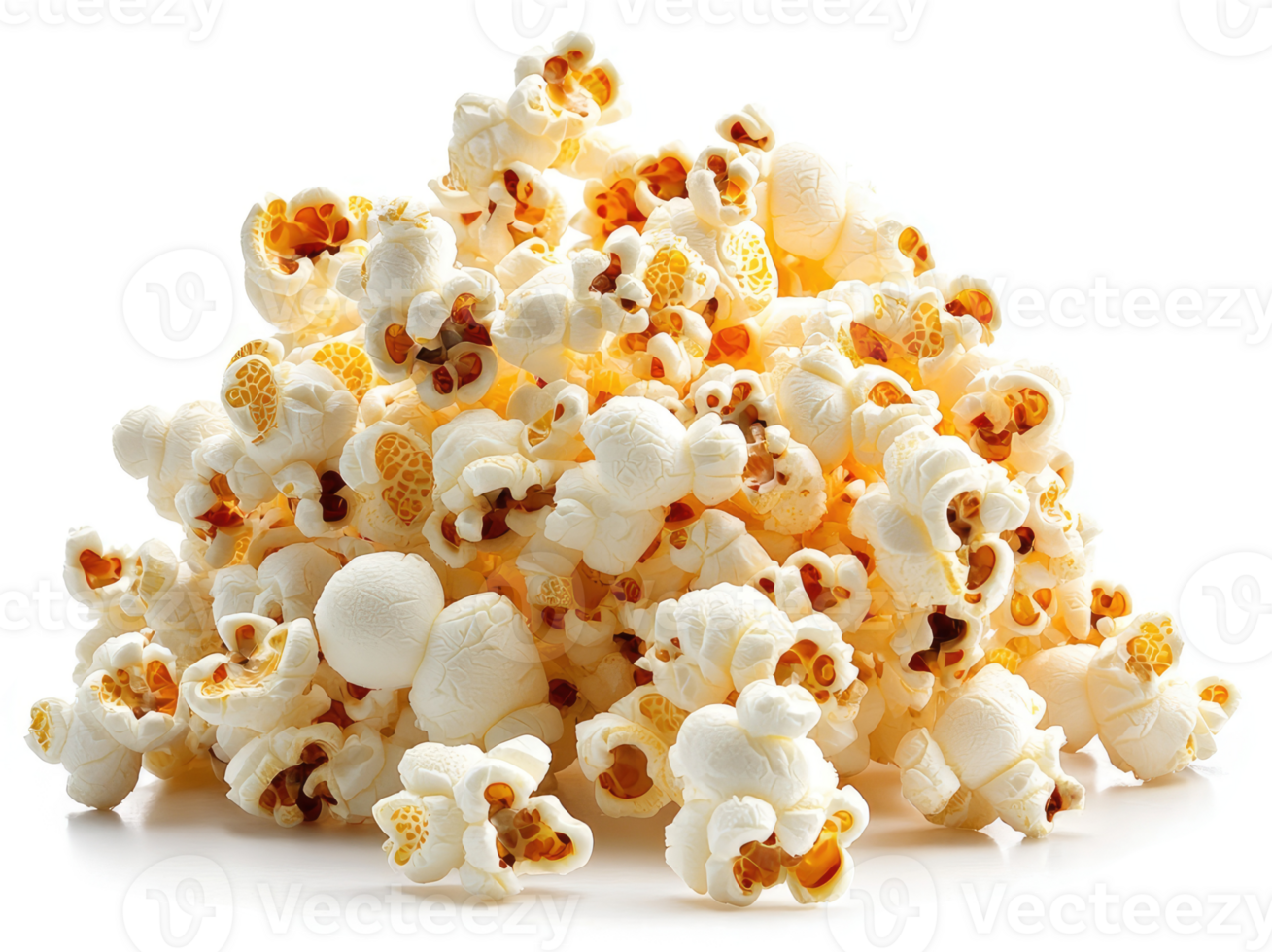 A pile of fluffy popcorn kernels. png