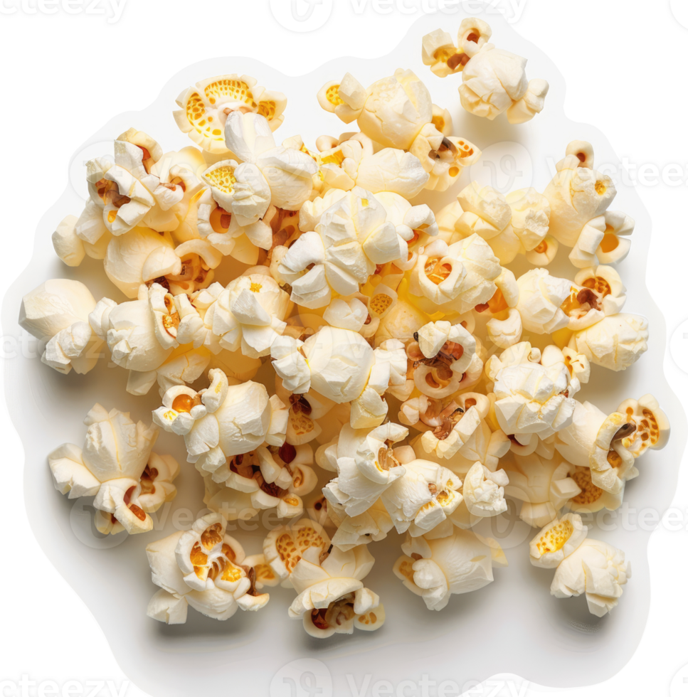 A generous pile of fluffy, buttery popcorn. png