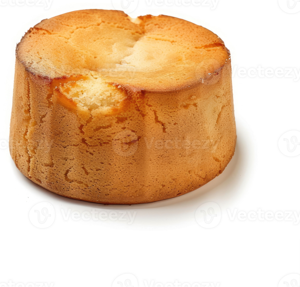 A golden-brown, round cake with a slightly cracked top. png