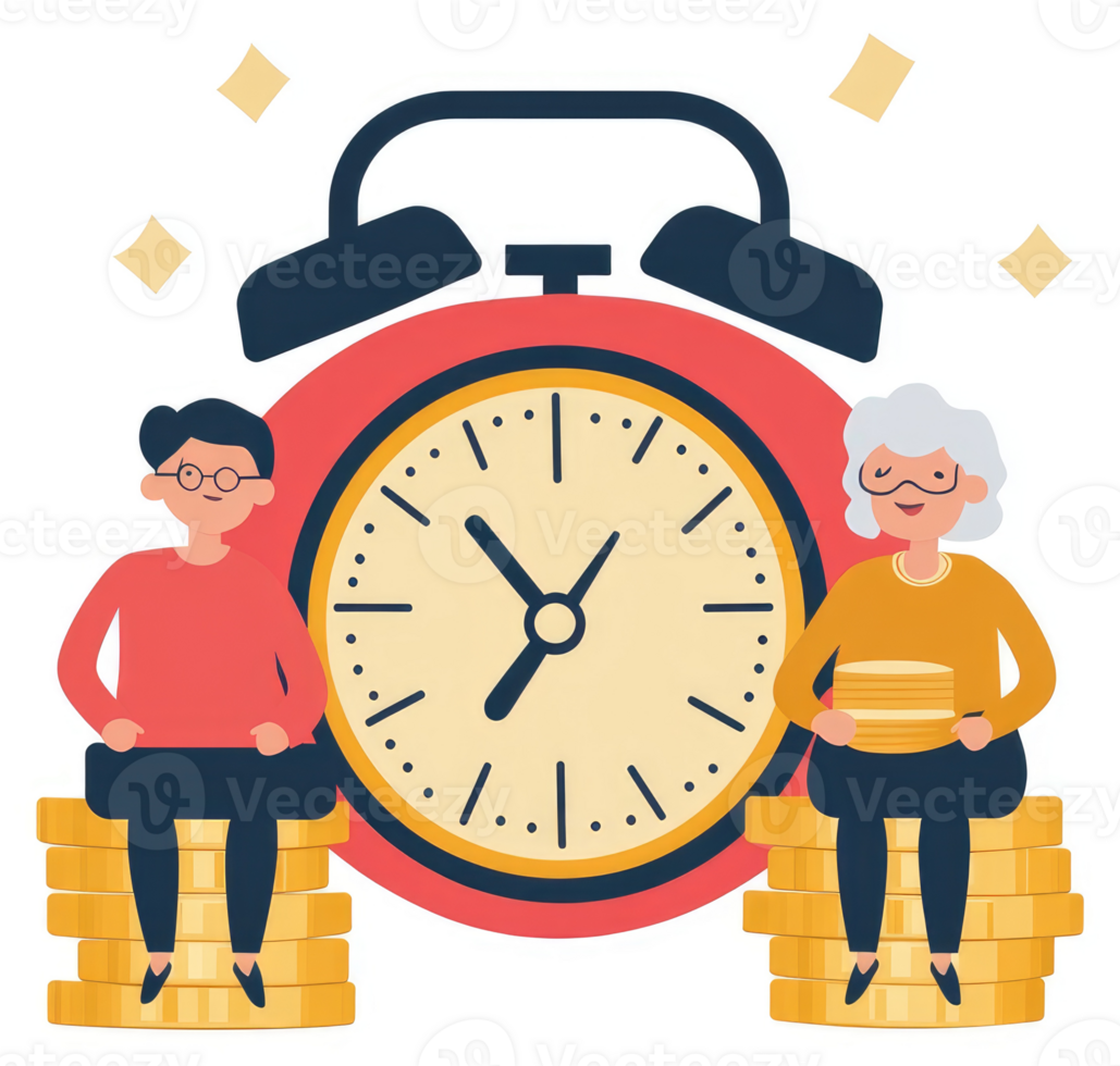 Time management for financial security in retirement. png