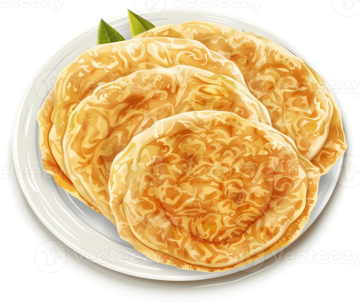 A plate of golden, patterned flatbreads. png