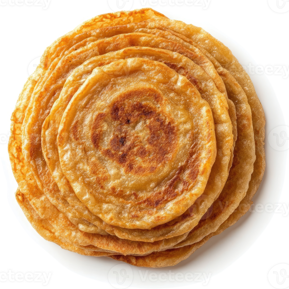 Stack of golden-brown, crispy flatbreads. png