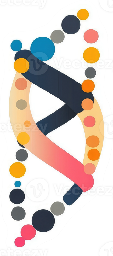 A stylized representation of a double helix dna structure. png