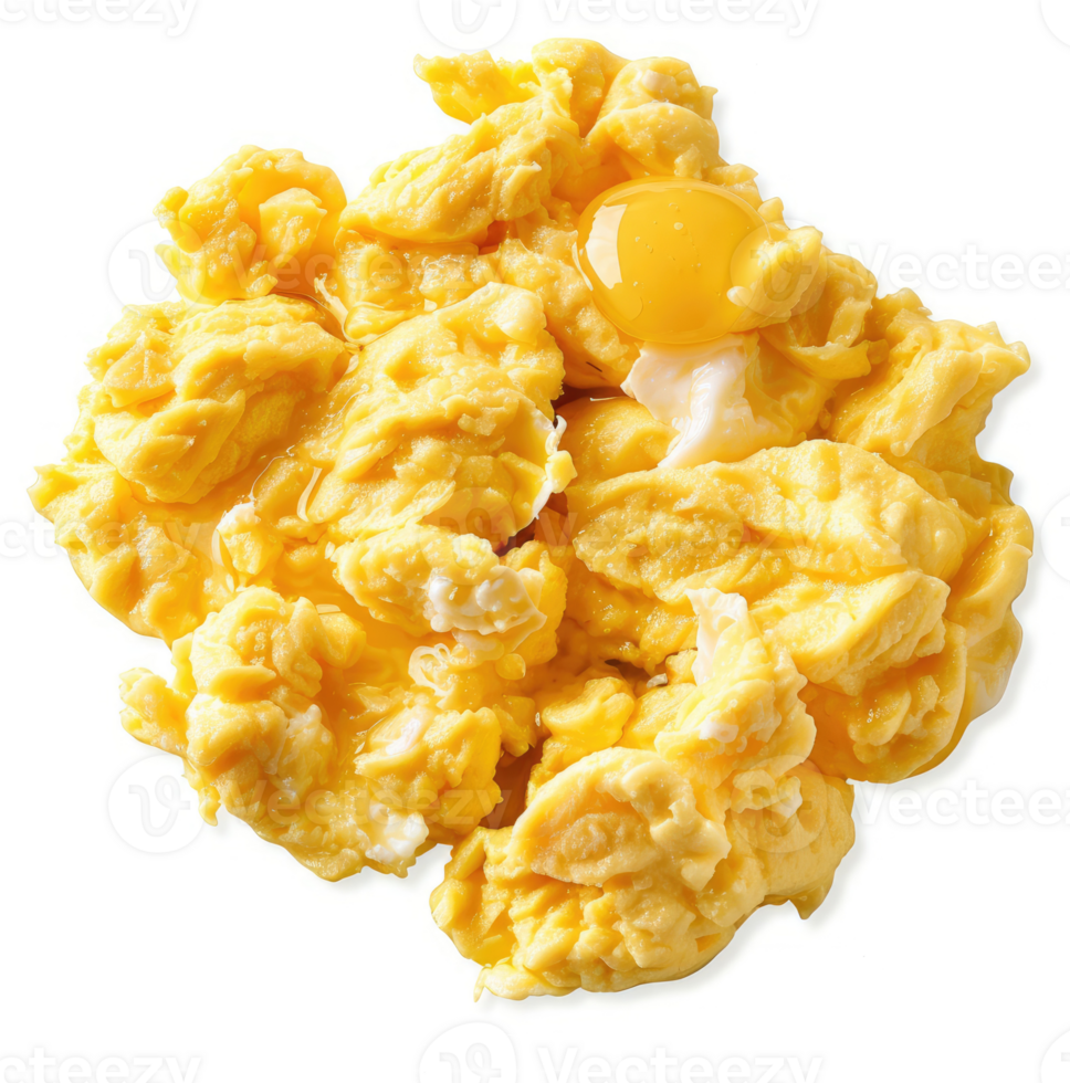 Scrambled eggs, a delicious and nutritious breakfast dish. png